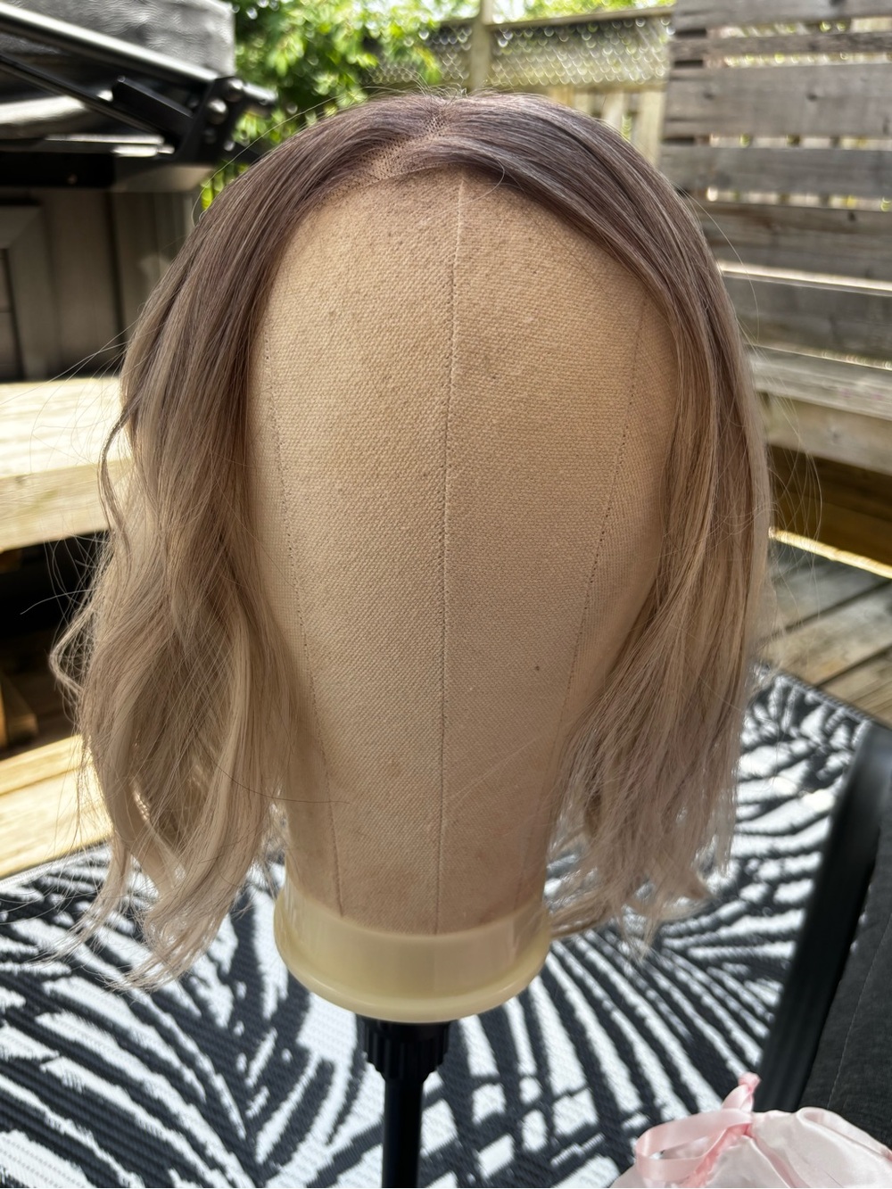 CSC Luxury Neutral Blonde Ombre Lace Front Wig with Soft Waves - Women Hair